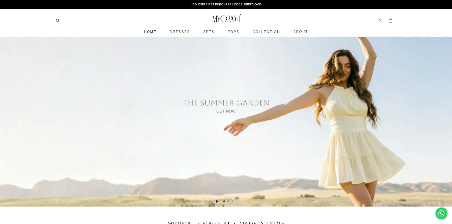 Myoraah website designed and built by Red Dot Consultancy, screen 1