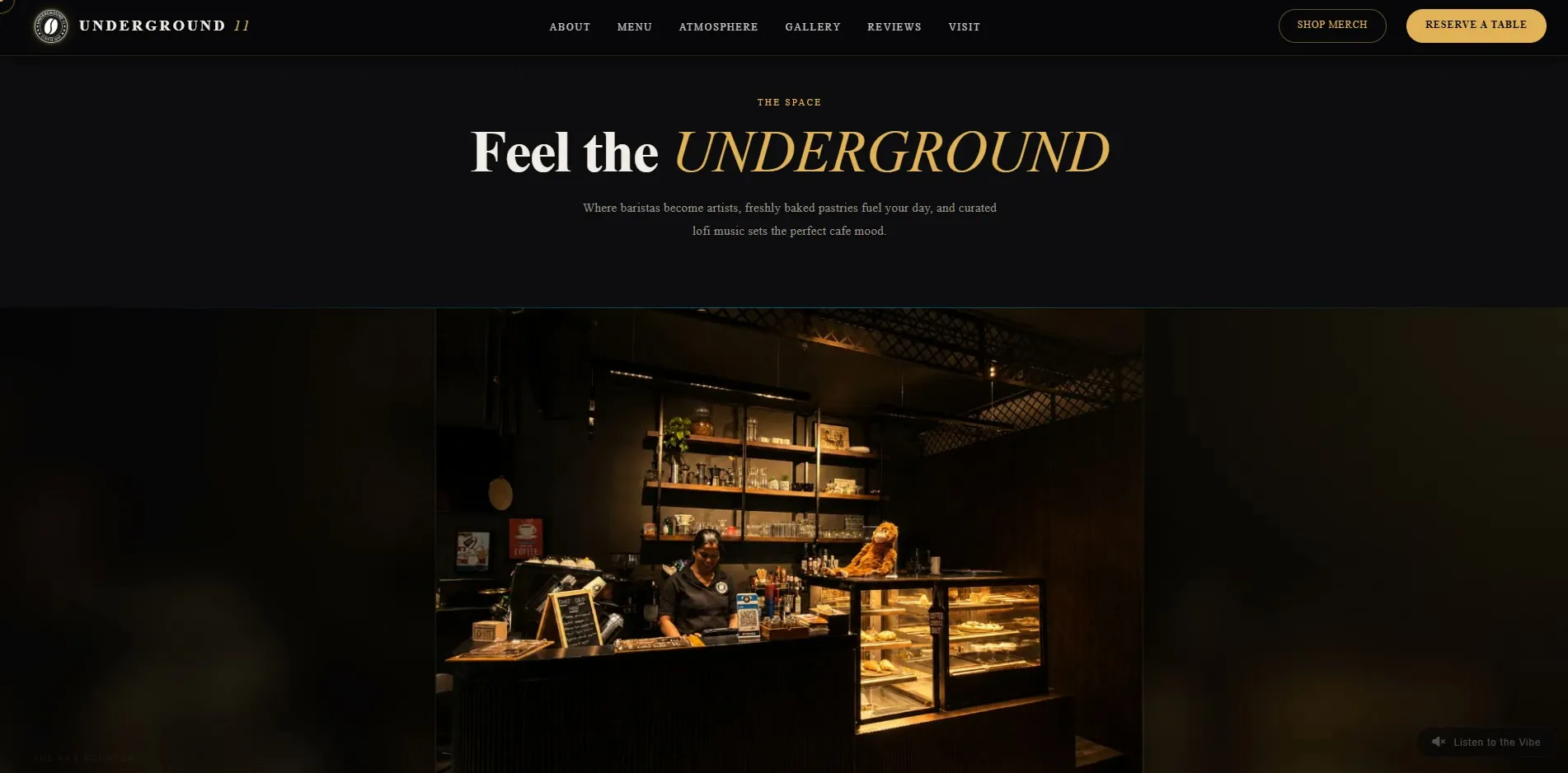 Underground 11 website designed and built by Red Dot Consultancy, screen 1