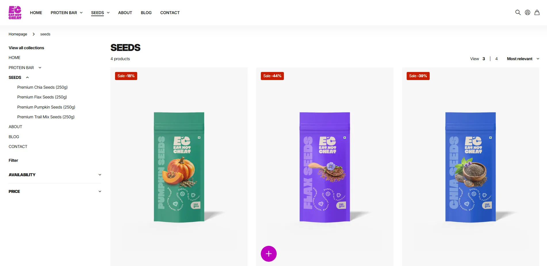 Eat Not Cheat website designed and built by Red Dot Consultancy, screen 1
