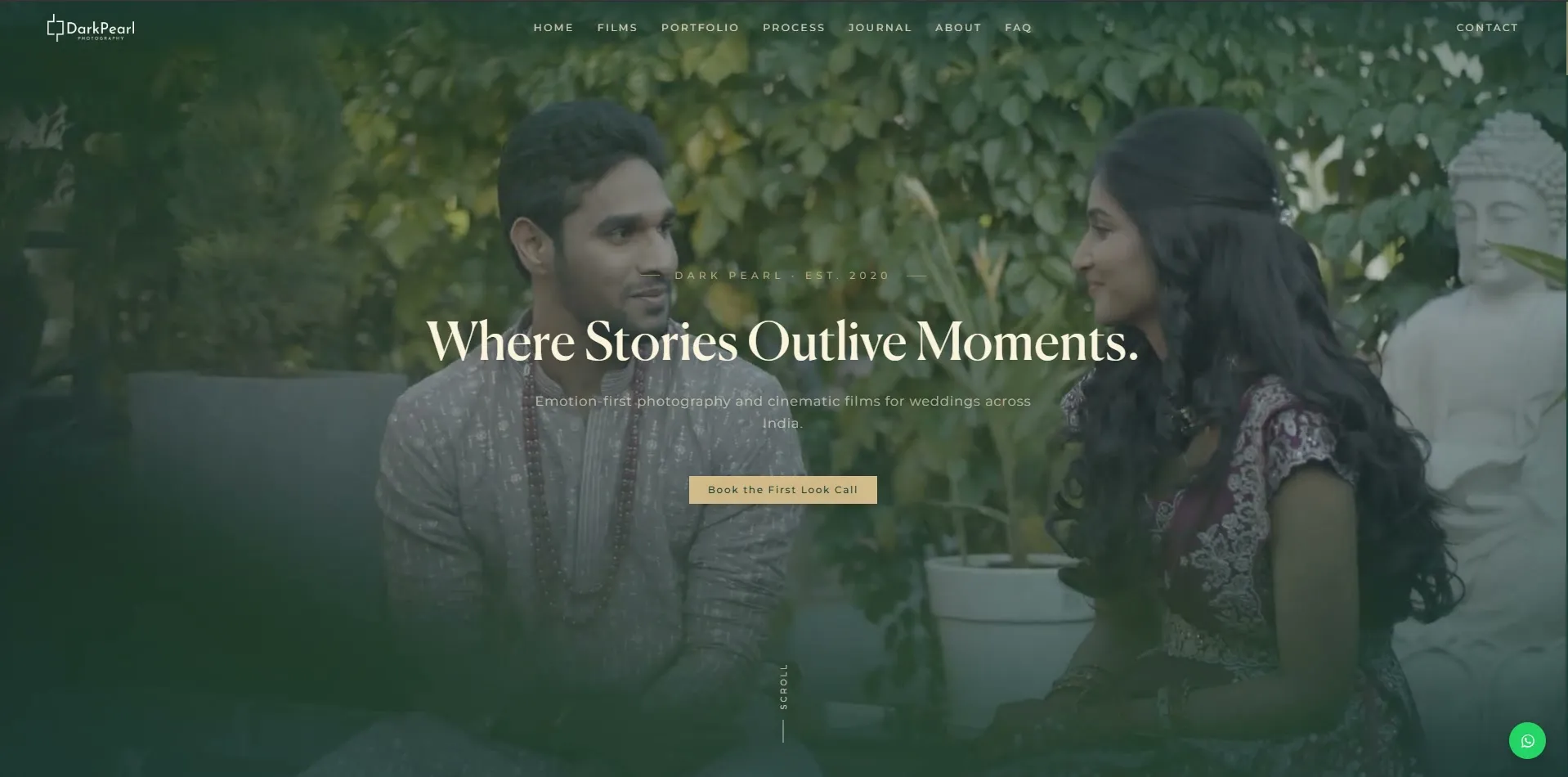 DarkPearl Photography website designed and built by Red Dot Consultancy, screen 1